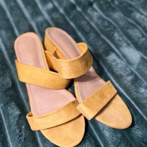 Yellow Suede Women's Sandals